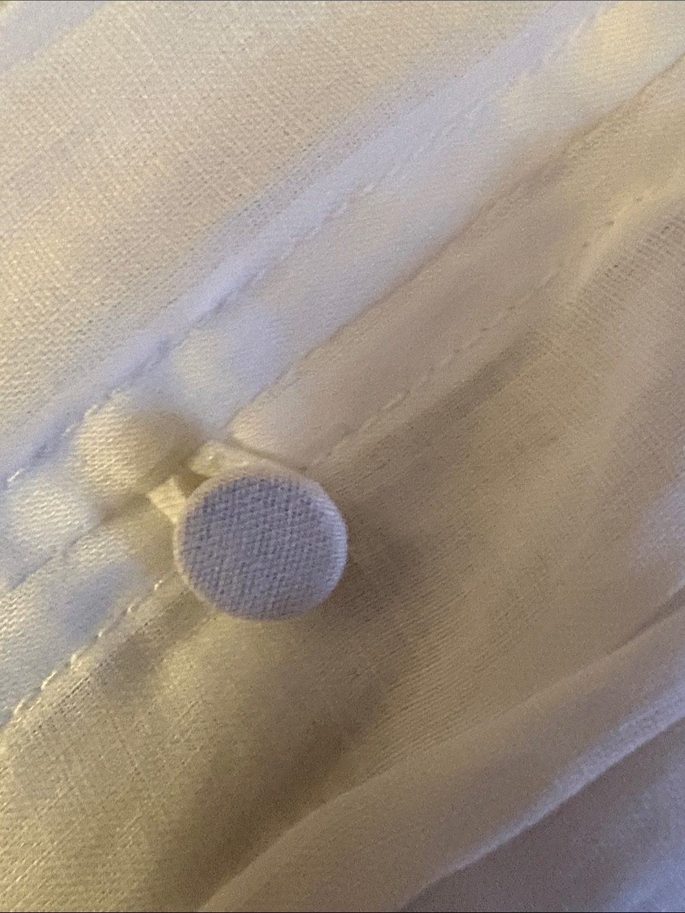 Banana Republic White Linen Pintuck Button-Front Midi Dress. Ramie. Cotton - Picture 12 of 15